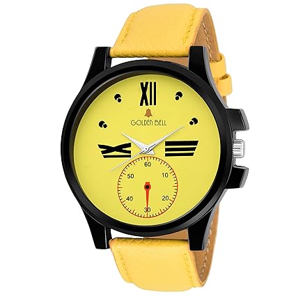 Analogue Yellow Dial Mens Watch