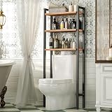 HOOBRO Over Toilet Storage Unit 3-Tier Bathroom Shelves Rustic Brown EBF41TS01 view 2