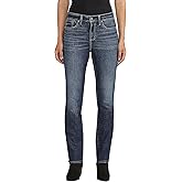 Silver Jeans CO Women's Avery High Rise Curvy Fit Straight Leg Jeans