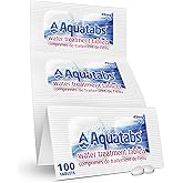 Aquatabs Water Purification Tablets, 100 Pack Varieties (1 Tablet = 1L) | Iodine & Chlorine-Free | 5-Year Shelf Life | Campin