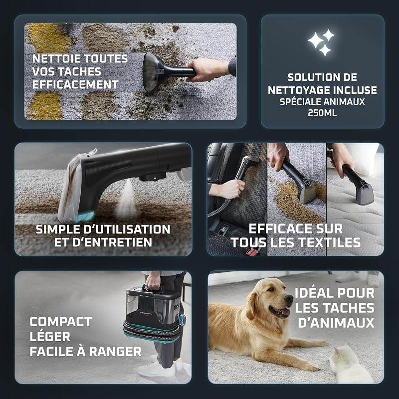 - Clean It Shampouineuse Détacheur de Taches et - Bleu - Noir