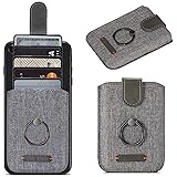 BIAJIYA Card Holder for Back of Phone RFID 5 Pull