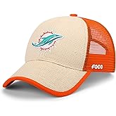 FOCO NFL Mens NFL Team Logo Straw Casual Trucker Cap Hat