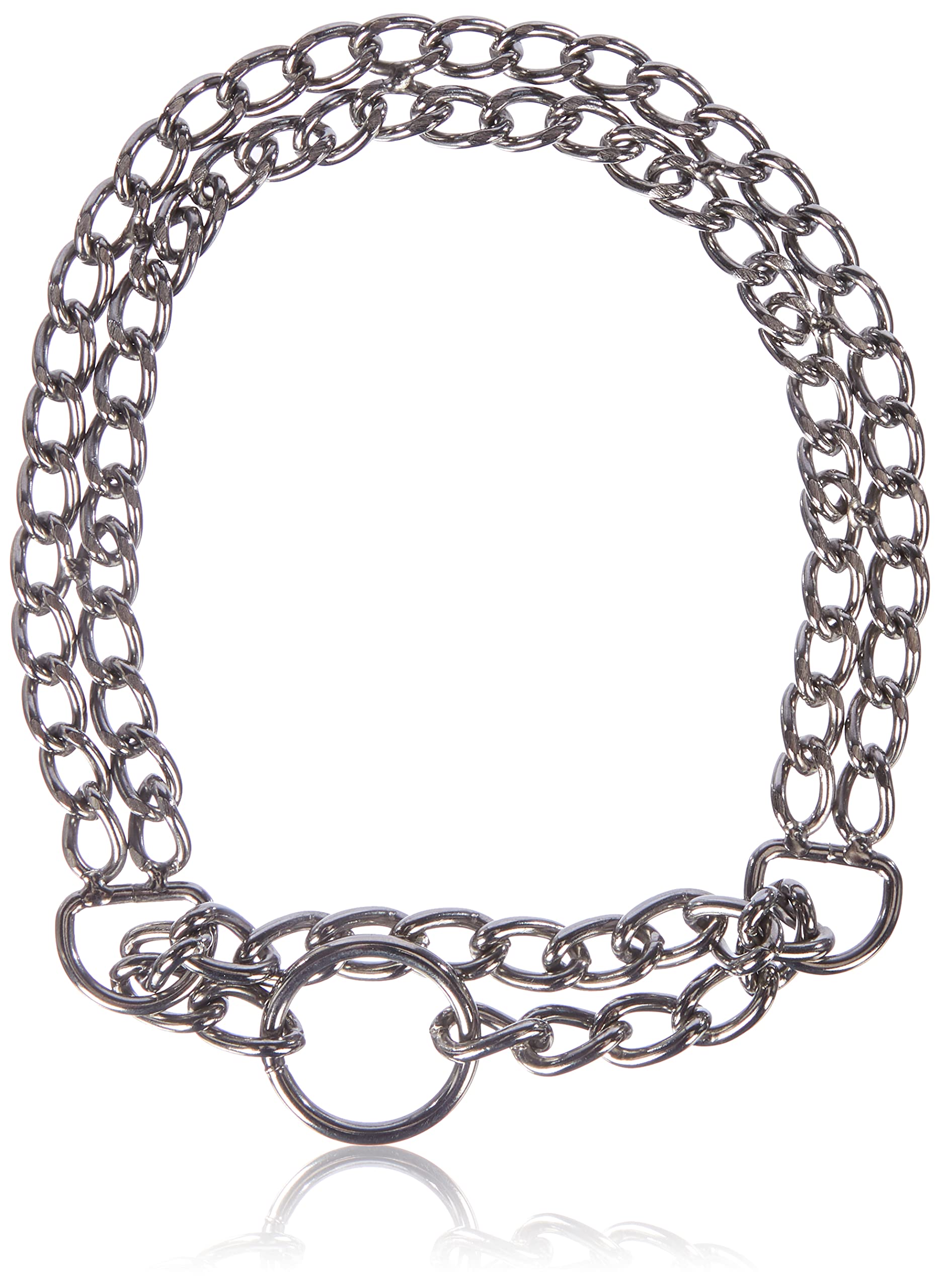 Nobby Chains Choker Two Rows Chrome, 45 cm/ 2.5 mm