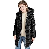 Giolshon Winter Girls Thickened Puffer coat shining Padded jacket Kids Ski Snow Outwear with Faux Fur Collar 7695