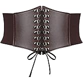 XZQTIVE Renaissance Corset Belt for Women Vintage Lace-up Cinch Belt Black Corset Elastic Waist Belt for Costume Dress