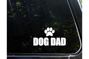 Diamond Graphics Dog Dad (6" X 3-1/4") Die Cut Decal Bumper Sticker for Windows, Cars, Trucks, Laptops, Etc.