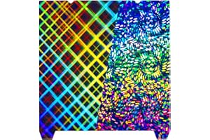 IdeaFormer-3D Rainbow Gear PEW+Plaid PES Build Plate for Creality K1C/K1/K1 SE/Ender 3 V3 SE/KE/Ender 3 S1/Pro/Ender 5 S1,Fle