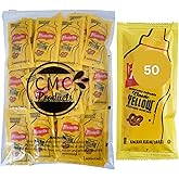 Gift Set: Mustard Packets (5.5g) &ndash; 50 Count in Food-Safe Resealable Bag by CMC Products (approximately 50 packets)