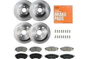 Max Advanced Brakes Front & Rear Brake Kit Compatible With 2014-2018 Subaru Forester 2.5L Crosstrek XV Crosstrek Replacement 