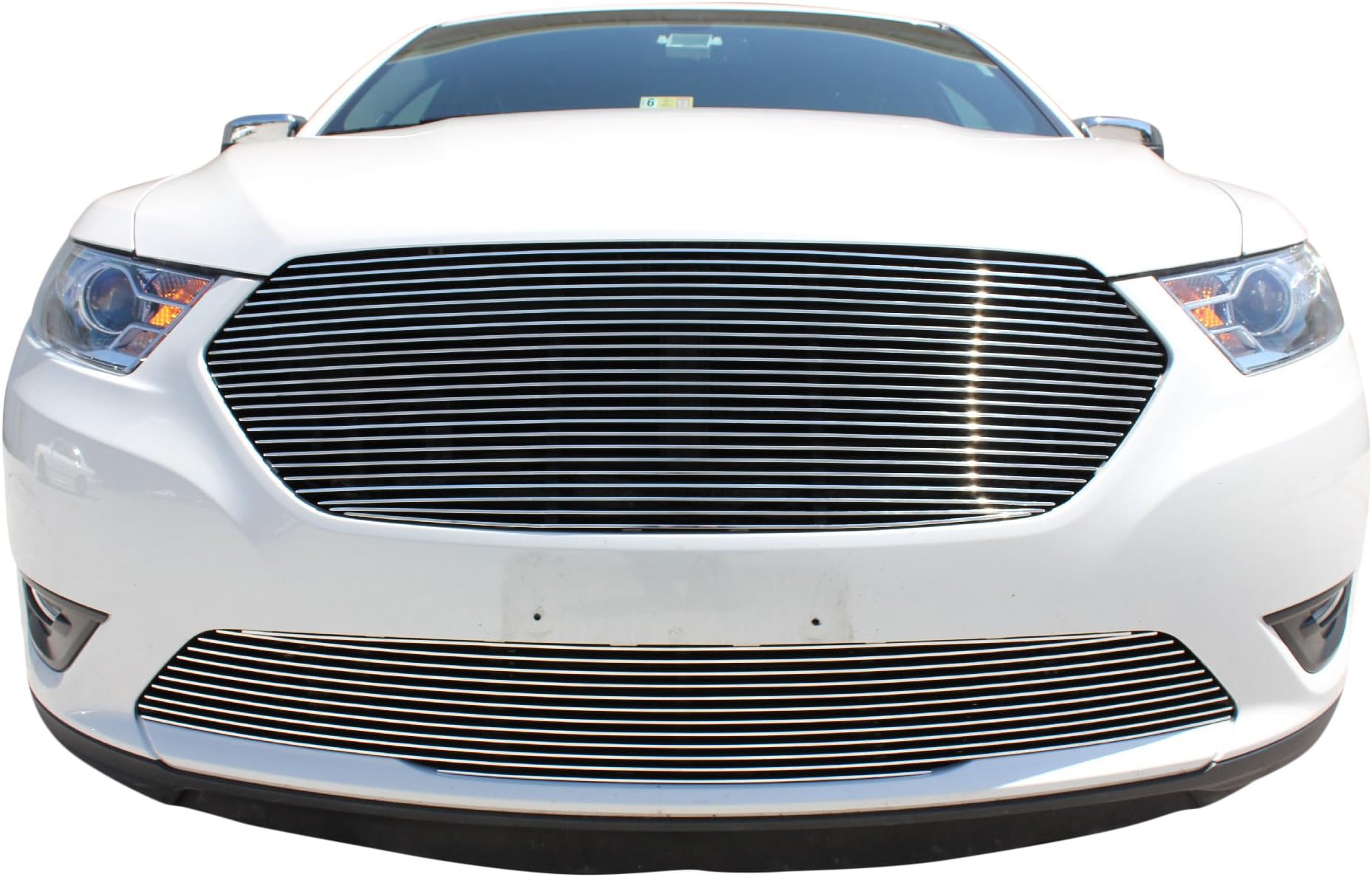 USA Made! Fits 2013-2018 Ford Taurus 2PC Chrome Polished Replacement Billet Grille Combo Kit