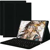 ORVANZA for TCL Tab A1 Plus NXTPAPER Case with Detachable Magnetic Keyboard, Fits 12.2Inch Tablets,Premium PU Leather, Type-C Charging