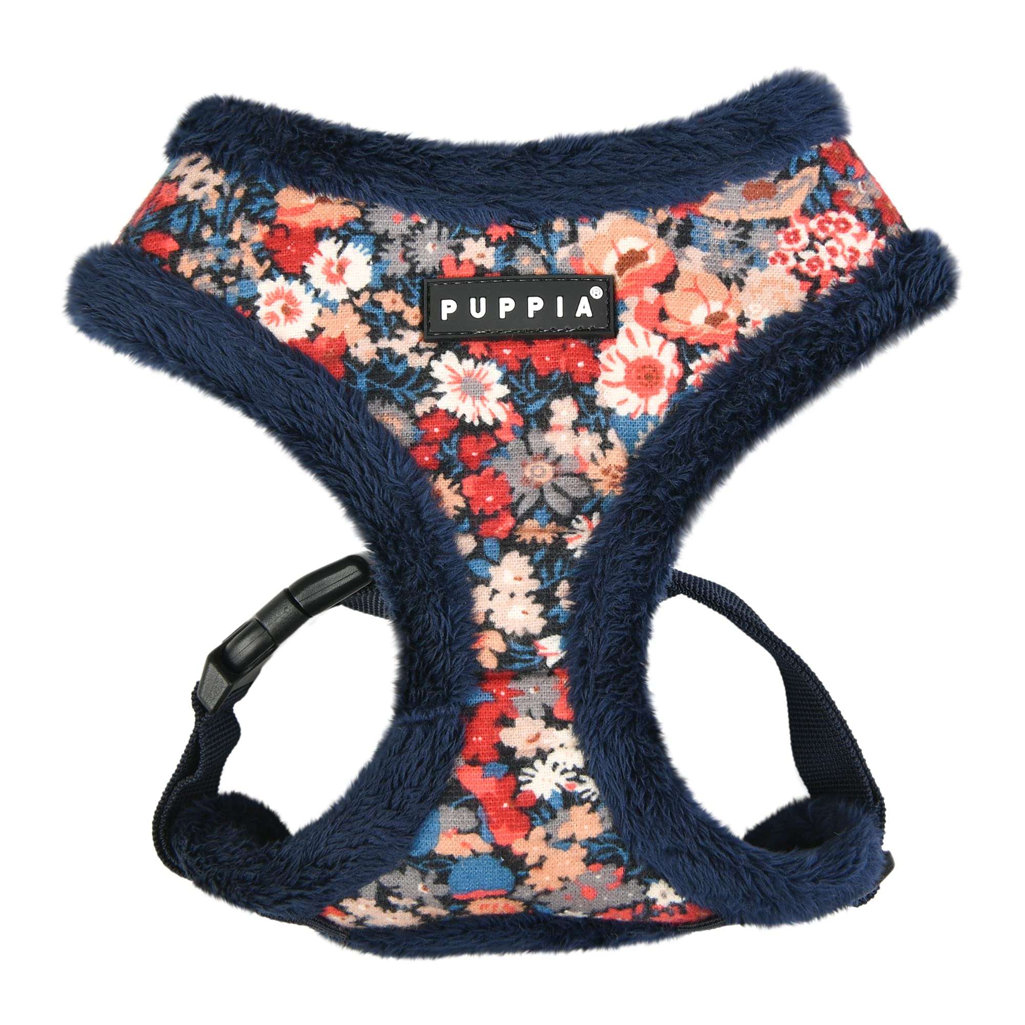 Puppia Dog Harness for small and medium dogs - GIANNI HARNESS A - adjustable und comfortable Navy Blue