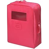 Badger Basket Double Doll Travel Case - Fits 18 Inch Dolls - Includes 2 Doll Beds, Blankets, Storage Compartments, Carry Handle - Lightweight Portable Organizer for Doll Accessories
