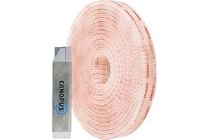 CANOPUS Hook and Loop Tape with Adhesive (½ in x 6 ft), Heavy Duty Reclosable Fastener SJ3560, Mounting Tape for Hanging Picture Frames, Routers, Decoration, Made in USA