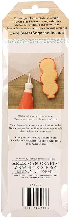 American Crafts Sweet Sugarbelle Decorating Tools 4 Piece Stainless Steel Icing Tips
