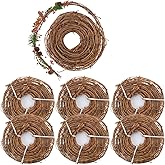 KUKLIPJIM 7 PCS 15 Feet Grapevine Wreath,Natural Grapevine Garland, DIY Twig Wreaths for Crafts, Outdoor and Indoor Home Décor, Wedding, Holiday, and Party Decoration(Total 105 FT)