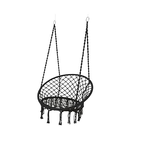 Kaemingk Hängestuhl Schaukelstuhl ø 82 cm rund Fransenstuhl Gartenschaukel Hängesessel