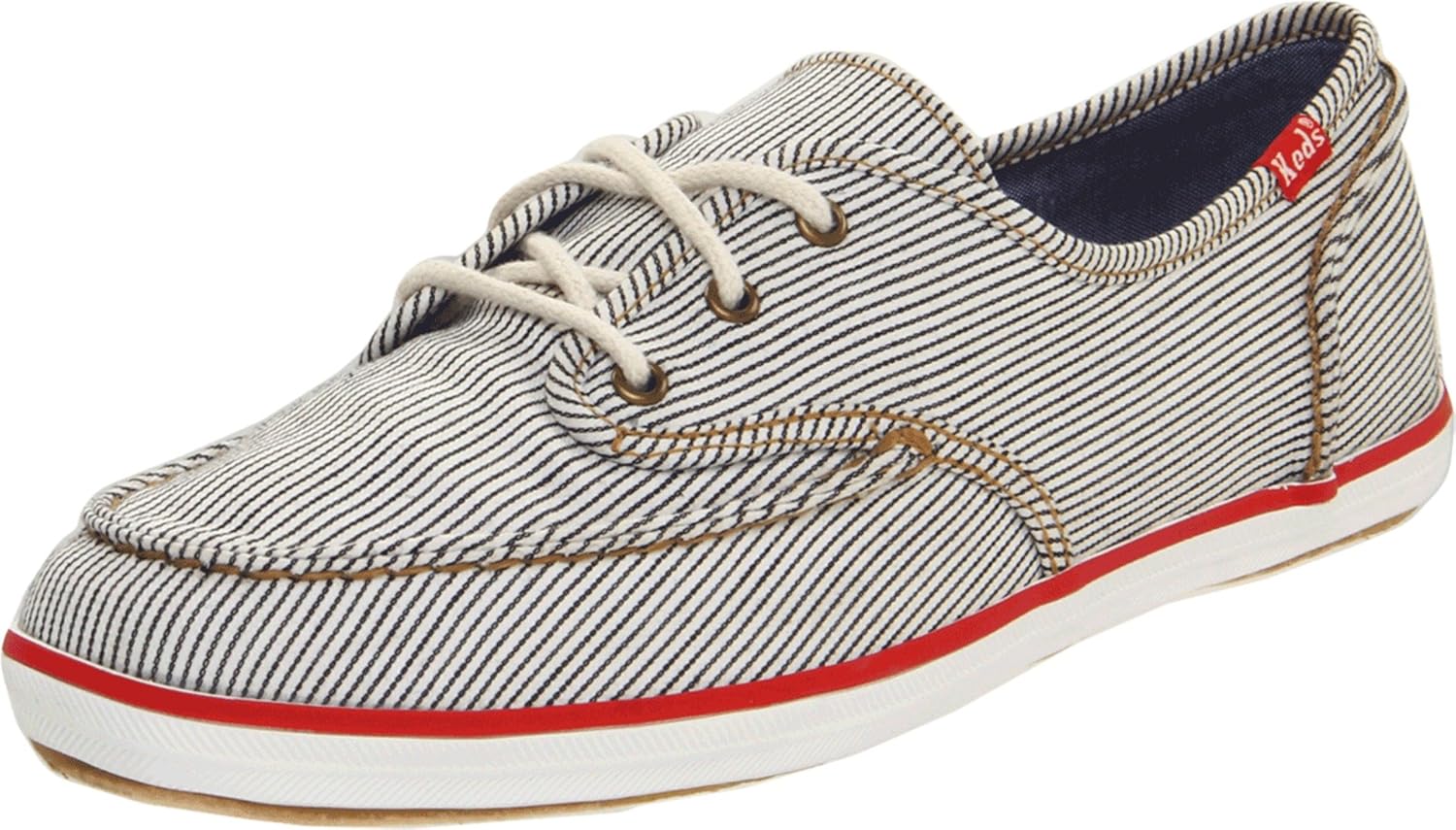 blue and white striped keds