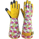 MSUPSAV Long Gardening Garden Gloves,Thorn-proof&Puncture Resistance Rose Cactus Gauntlet Glove for Gardener,Gifts