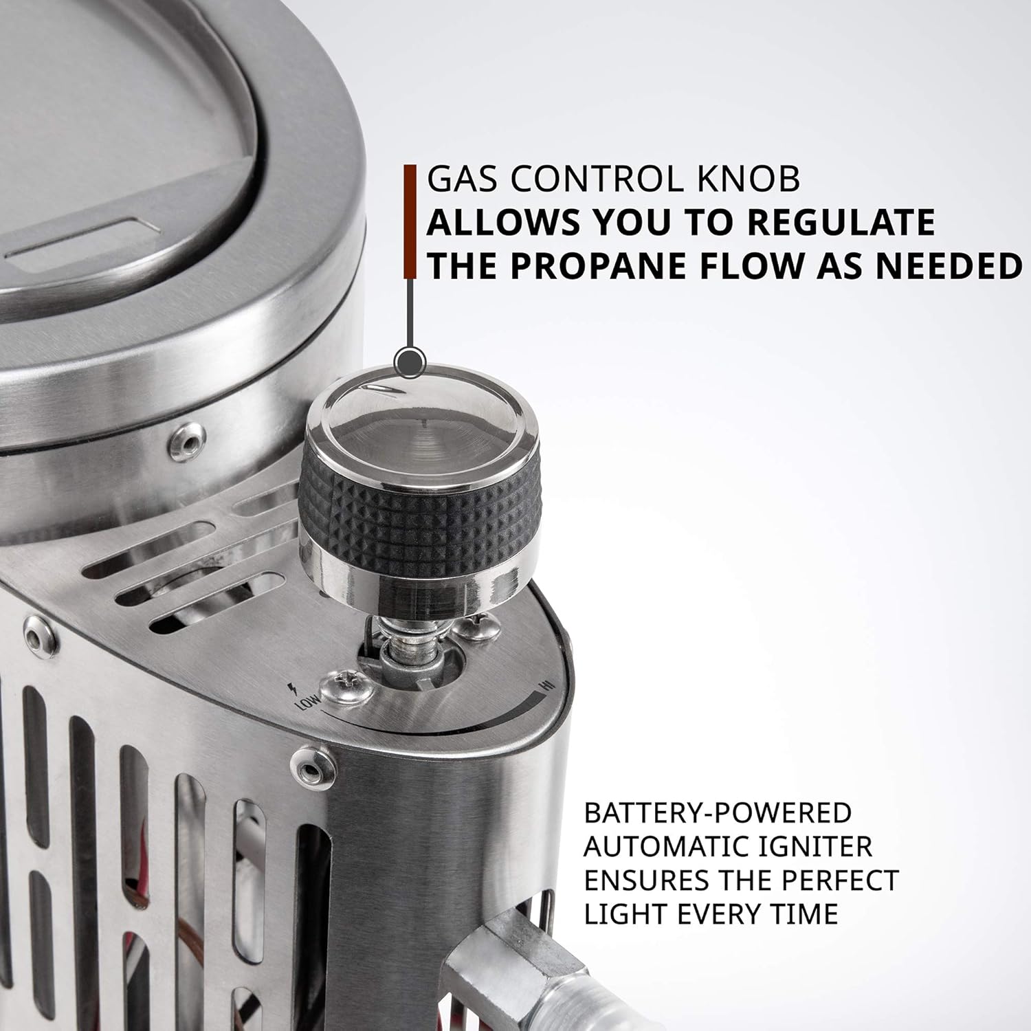 review Ivation Propane Infrared Steakhouse Grill Broiler Heats to 1500°F | Auto Ignition & Heat Control Sears Cooks Steak in Seconds | Stainless Steel w/Removable Parts | Includes Hose Regulator & Cover