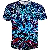 Linnhoy Men's Women's Shirts Unisex 3D Graphic Print Fashion T-Shirts for Adults Teens Novelty Casual Tee Tops Size S-XXL
