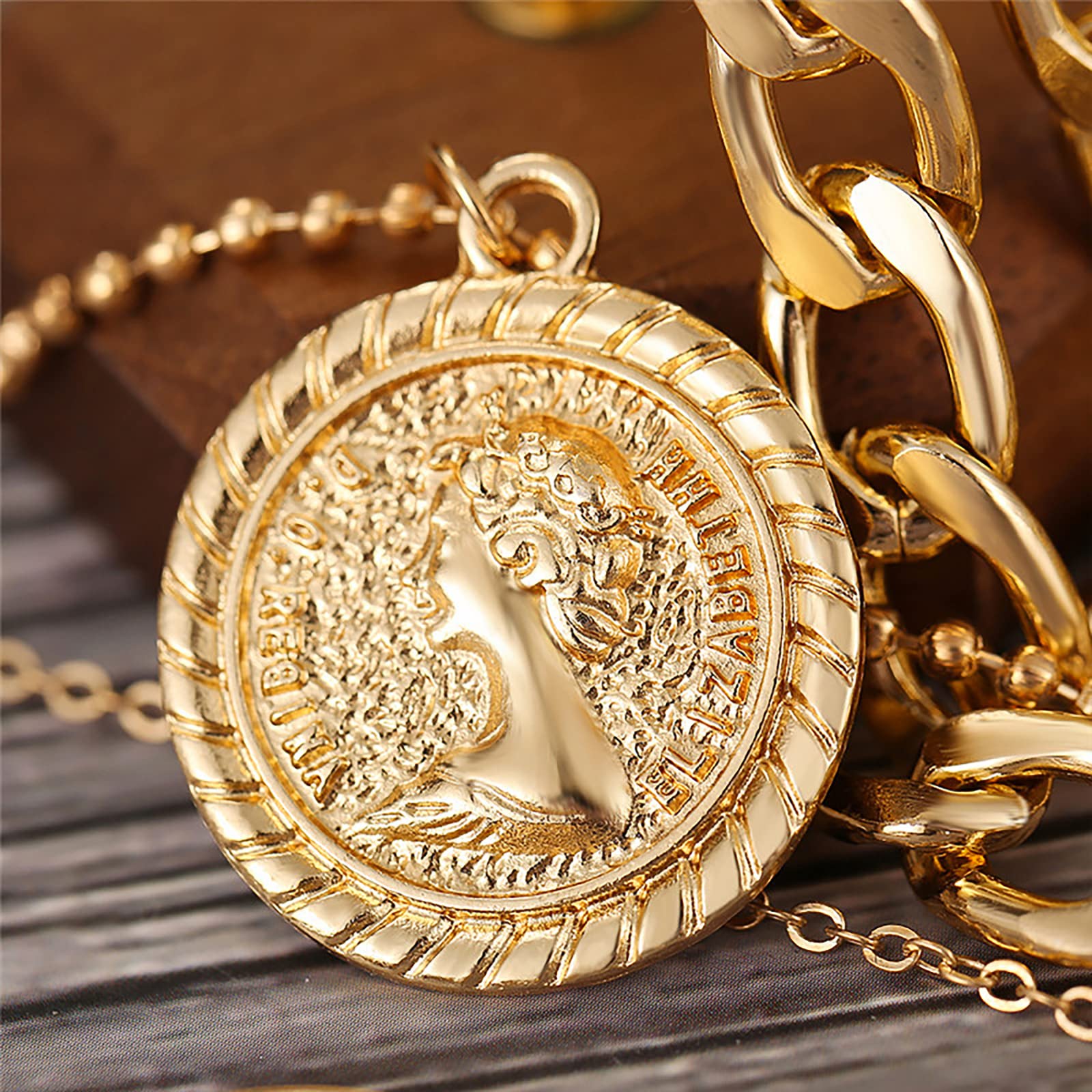 MJartoria Gold Layered Necklaces for Women Trendy