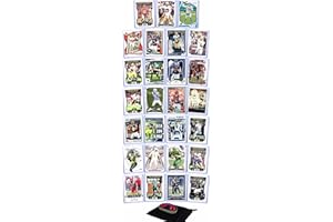 G.O.A.T CHASER Football Cards: Fantasy QBs (27) Patrick Mahomes, Brock Purdy, Jalen Hurts, Joe Burrow, CJ Stroud, Aaron Rodgers, Josh Allen, J.J. McCarthy, Jordan Love, Justin Herbert, Lamar Jackson, Trevor Lawrence, Tua Tagovailoa, Dak Prescott, Jared Goff, Justin Fields, Baker Mayfield, Russell Wilson, Geno Smith, Caleb Williams, Sam Darnold, Drake Maye, Jayden Daniels, Kyler Murray, Bo Nix, Spencer Rattler, Bryce Young ASSORTED Football Quarterback Stars & GOATs Trading Card & Wristbands Gift Pack