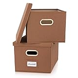 ZICOTO Decorative File Organizer Box Set of 2
