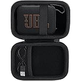 co2CREA Hard Carrying Case Replacement for JBL Go 4 Go3 Go 3 Eco Portable Speaker (Black Case)