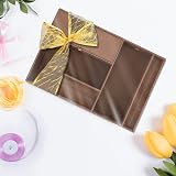 BELLE VOUS Brown Faux Leather Valet Tray - 6 Compartment Desk Organiser view 7