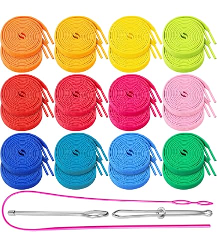 26-tlg. Ersatz-Kordelzug-Set Für Hoodies & Hosen – 13 Styles, Je 2 Stück, Inkl. 3 Einfädler, Aus Baumwoll-Multistrang, Metall-Endkappen