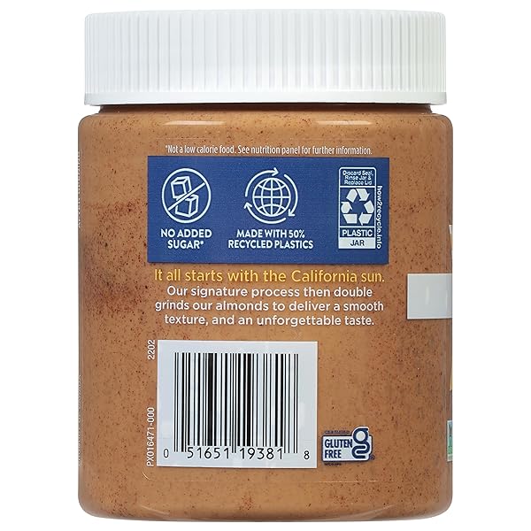 MARANATHA ORGANIC CREAMY ROASTED ALMOND BUTTER, 12 OUNCE JAR