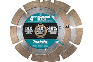 Makita B-69602 4-1/2" Diamond Blade, Segmented, General Purpose, 2/Pk