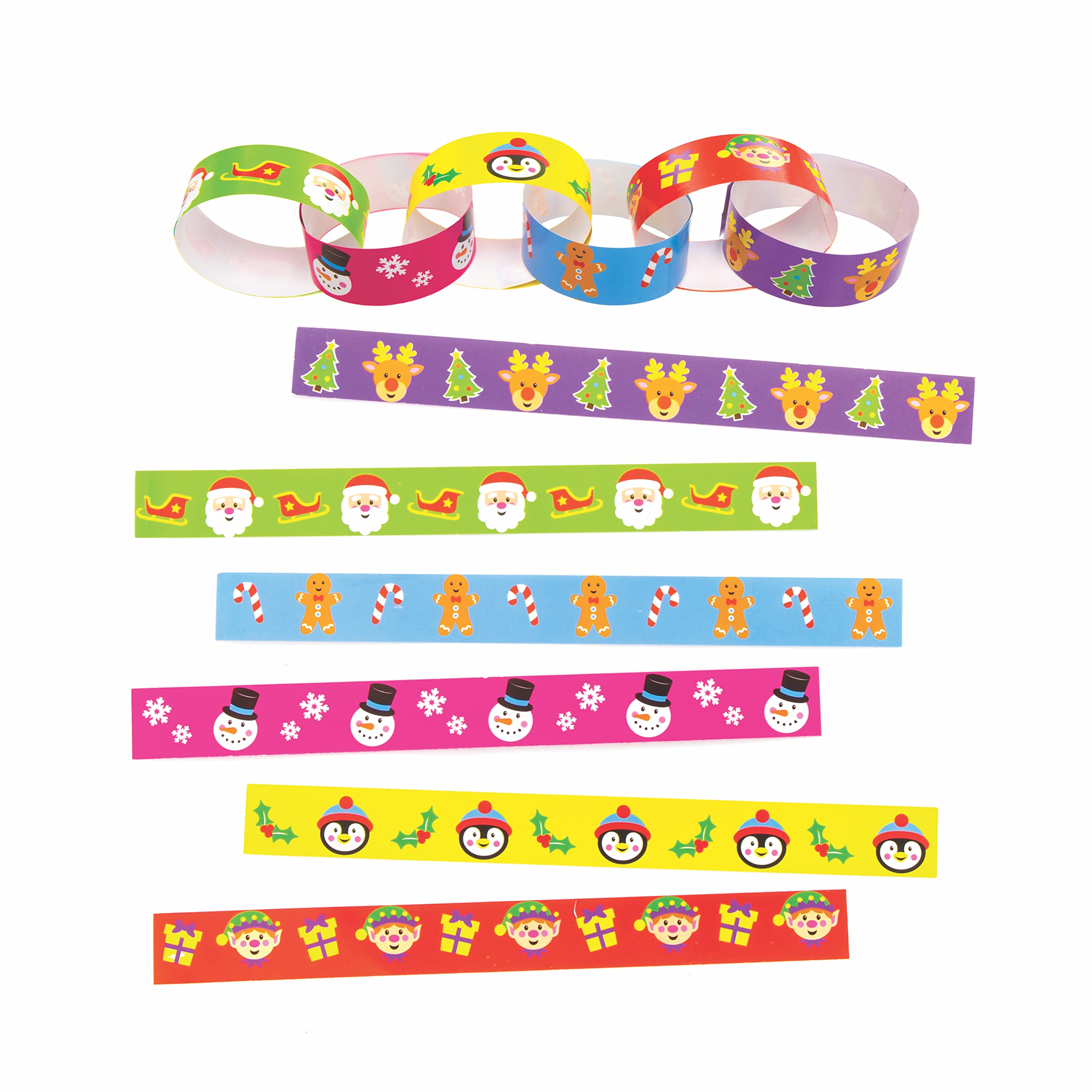 Baker Ross AT157 Christmas Paper Chains, Festive Arts and Crafts (Pack of 240), Assorted