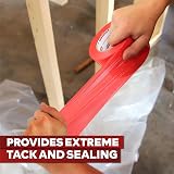 XFasten Red Construction Coating Tape 3" x 180ft - Weatherproof Seam & Vapor view 5