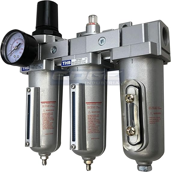 3 STAGE, HEAVY DUTY INDUSTRIAL GRADE FILTER REGULATOR COALESCING