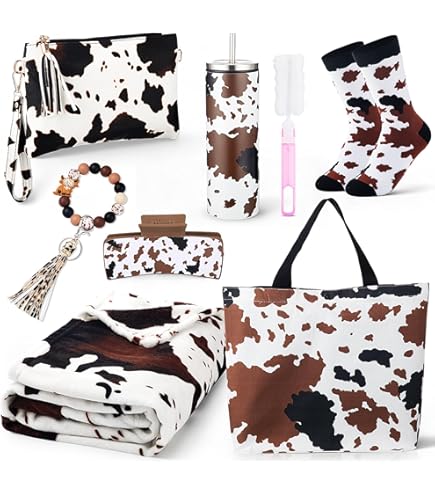 Personalized Cow Print Tumbler With Initial Letter - Glitter Black & White 20oz Stainless Steel Insulated Cup, Unique Gift For Women - View #3