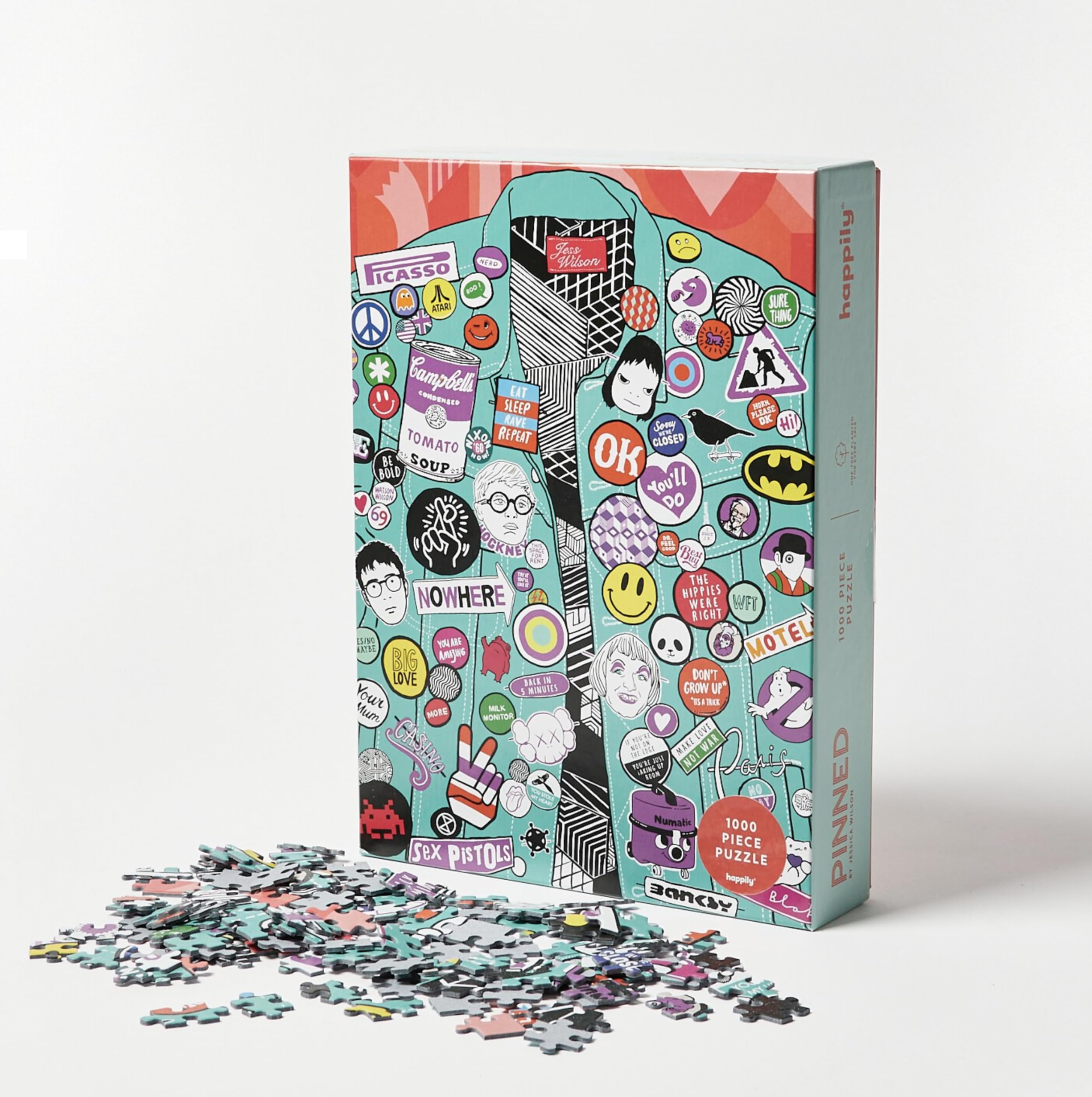 Pinned 1000 Piece Jigsaw Puzzle for Adults | Premium 100% Recycled Board | 1000 Piece Jigsaw Puzzle For Adults | Retro Gifts | Happily Jigsaw Puzzles