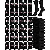 Toulite 60 Pairs Men Thermal Winter Socks Bulk Warm Thick Cozy Boot Socks for Winter Hiking Men Women Homeless Care