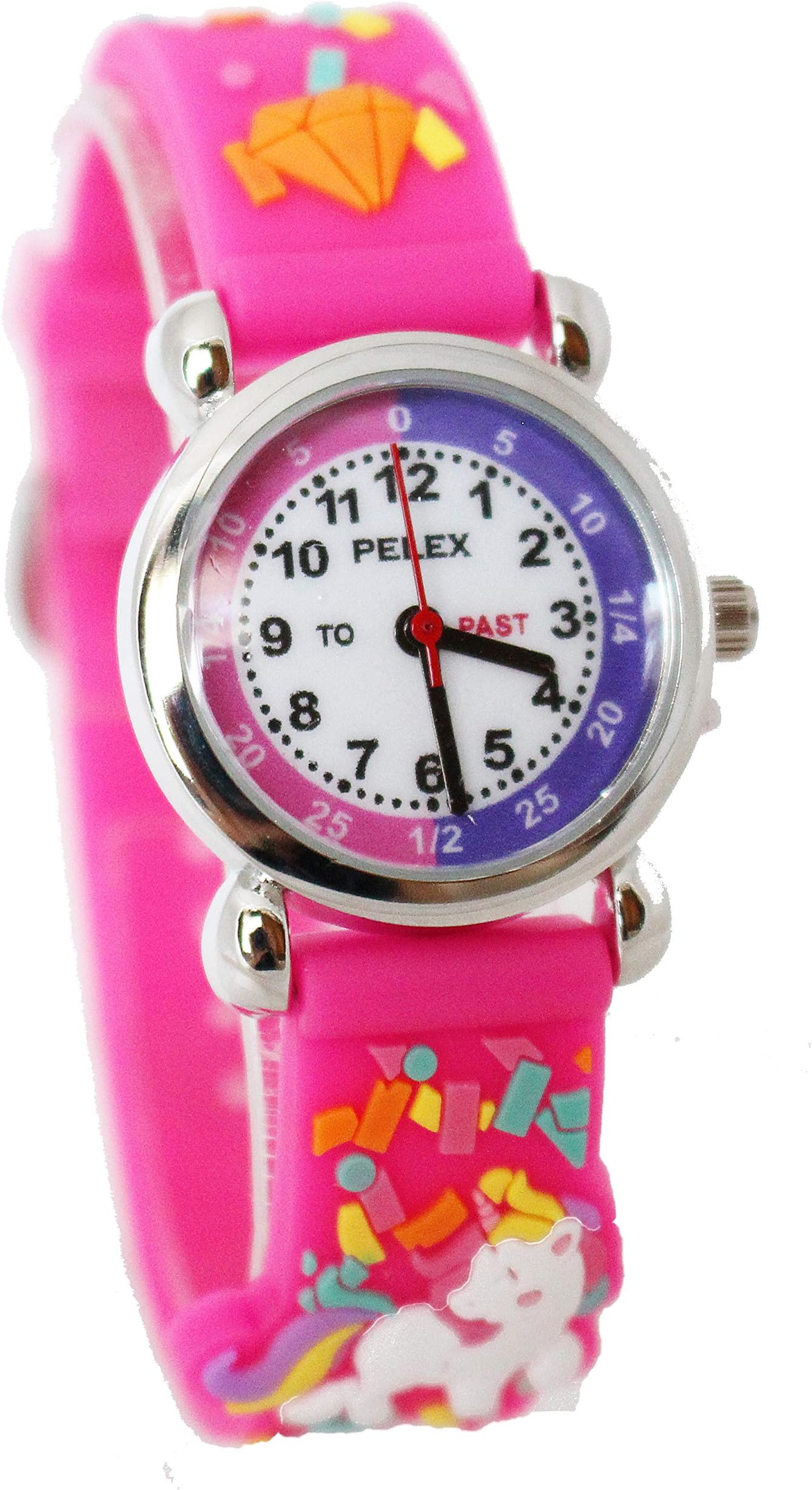 Pelex Unicorn and Cat Theme Watch with 5 Piece Unicorn Stationery Set and Mini Puzzle and Activity Book