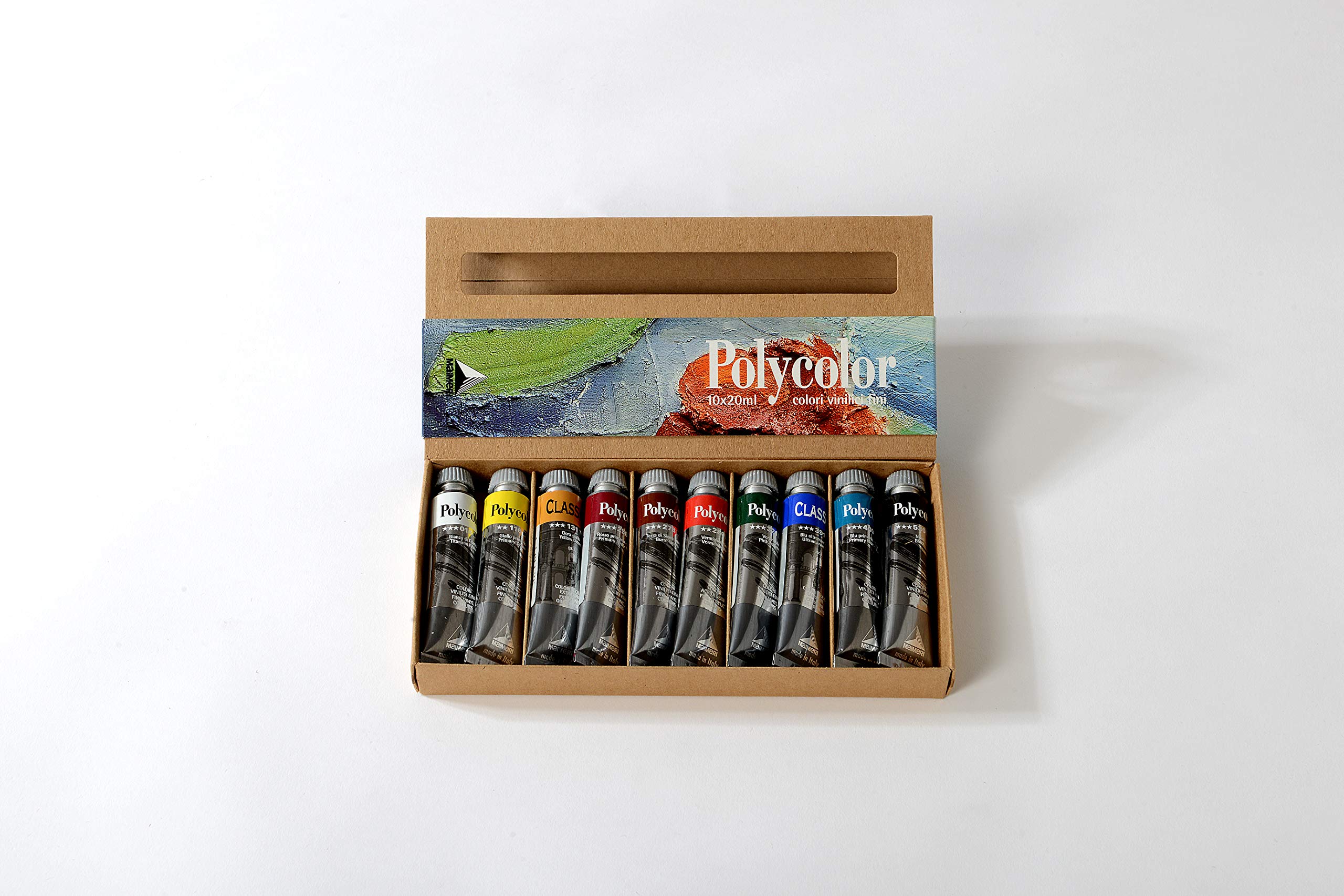 MAIMERI Polycolor M1298100 Set of 10 x 20 ml Aluminium Tubes, Blue