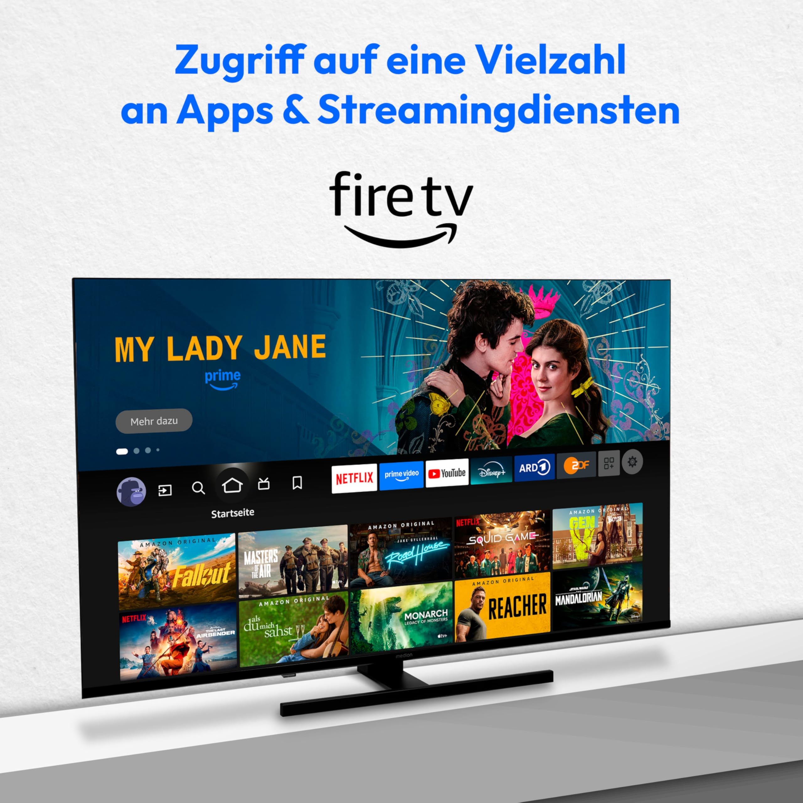 MEDION 125,7 cm (50 Zoll) QLED Fernseher (Fire TV, 4K Smart TV, Dolby Vision HDR, Dolby Atmos, Prime Video, Bluetooth, DVB-T2, MD 850800) 3