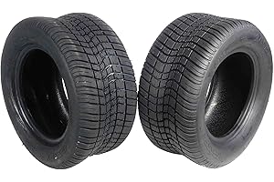 MASSFX Golf Cart Tire Set - Two 205/50-10 - 4 Ply Rating - 6MM Tread Depth - 205x50x10 (Two Pack)
