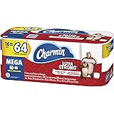Charmin Ultra Strong Toilet Paper, 16 Mega Rolls (Equal to 64 Regular Rolls)