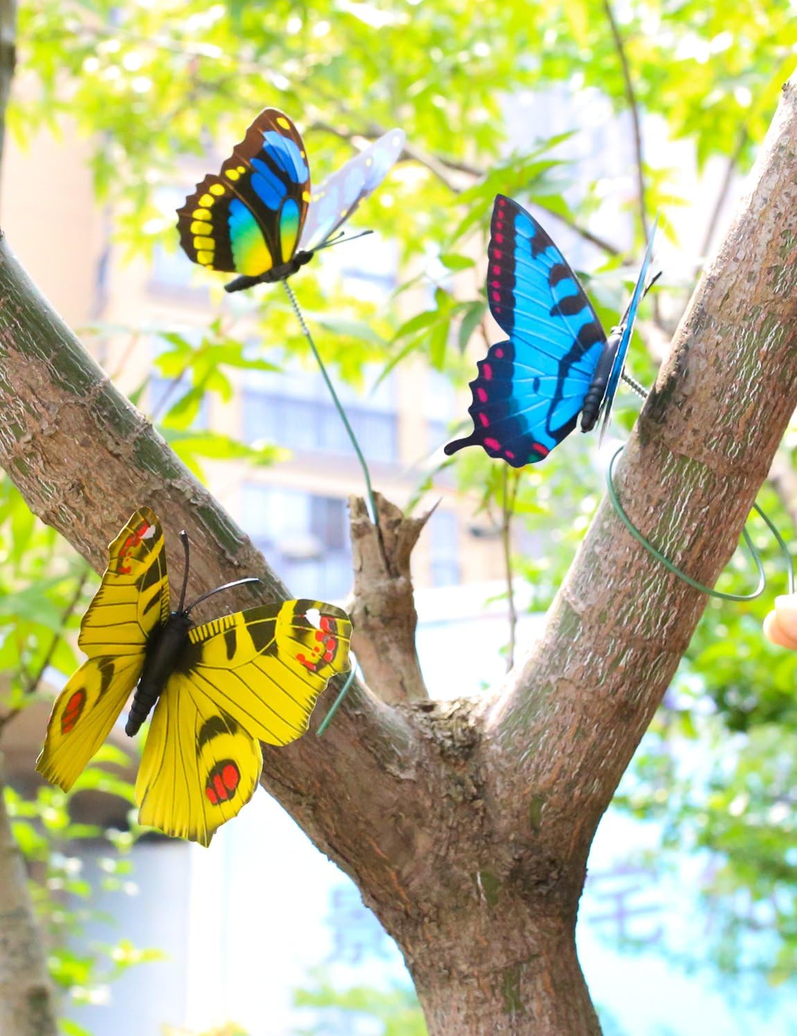 VGOODALL Butterfly Stakes, 50pcs 11.5inch Garden Butterfly Ornaments, Waterproof Butterfly Decorations for Indoor/Outdoor Yard, Patio Plant Pot, Flower Bed, Home Decoration: Garden & Outdoor