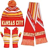 Vintage Classic Skull Cap Beanie Hat Cuffed Winter Hat Knit Comes with Warm Gloves Scarf Gifts for Men Women Fans