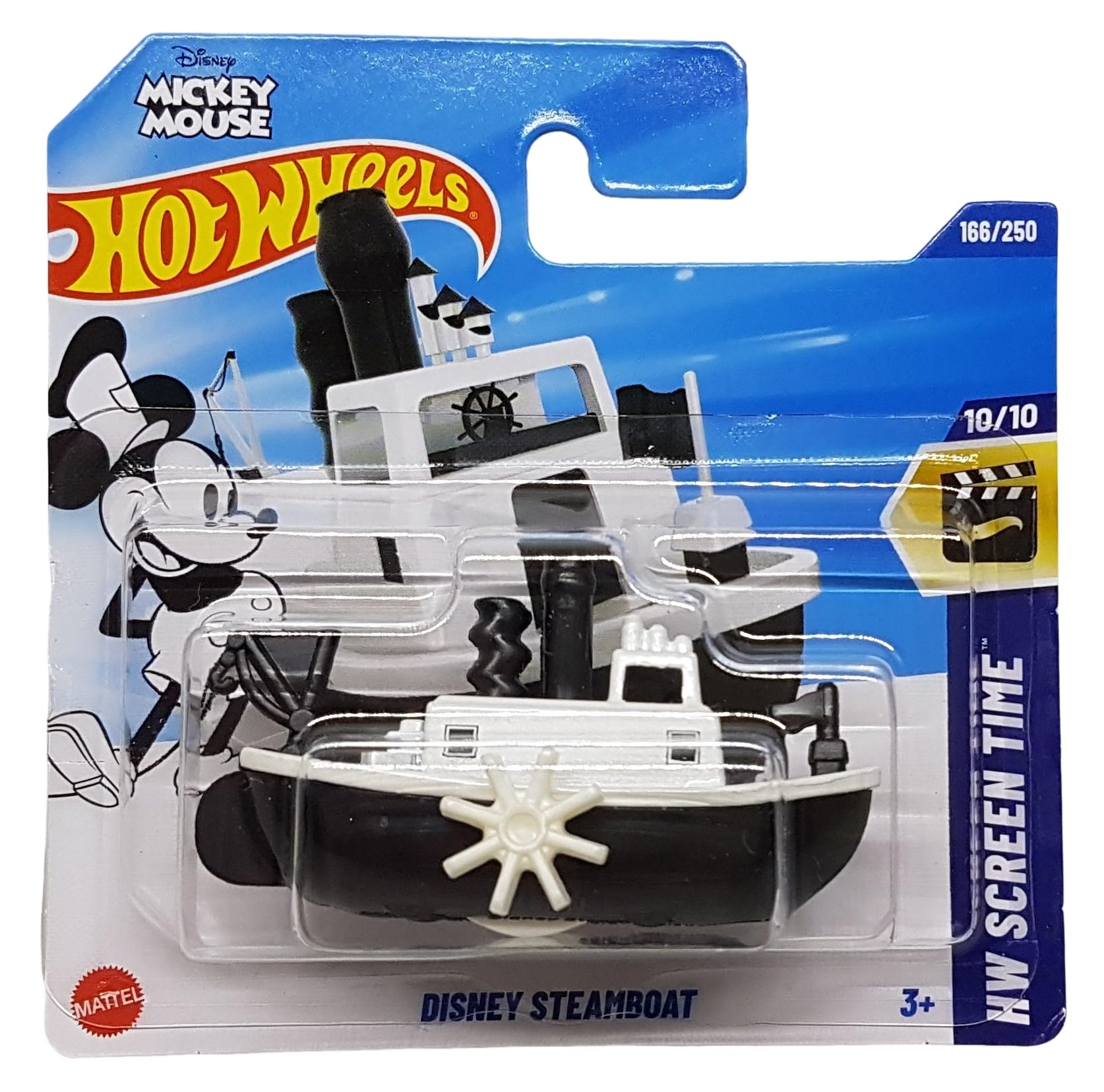 Hot Wheels - Disney Steamboat - HW Screen Time 10/10 - HYY98 - Short Card - Mickey Mouse - Mattel 2025-1:64