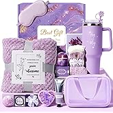 Birthday Gift for Women, Luxury Self Care Spa Gift Basket with Blanket for Mom, Wife, Sister, Friend, Girlfriend, Grandmother, Get Well Soon & Christmas gift for Her