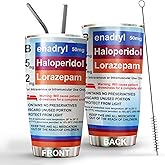 MEDROC Nurse Tumbler Straw Lid 20oz for Coworker Boss Staff, Medical Nursing Student Graduation Gifts, Nurses Week Gift For Nurse ICU ER Doctor RN CRNA Psychiatrist Medication Cup Funny